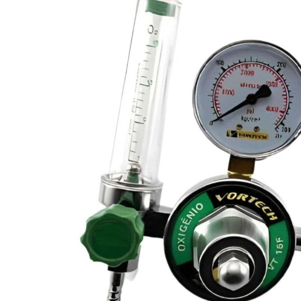 Regulador de Pressão VT-15F Oxigênio Fluxômetro Vortech