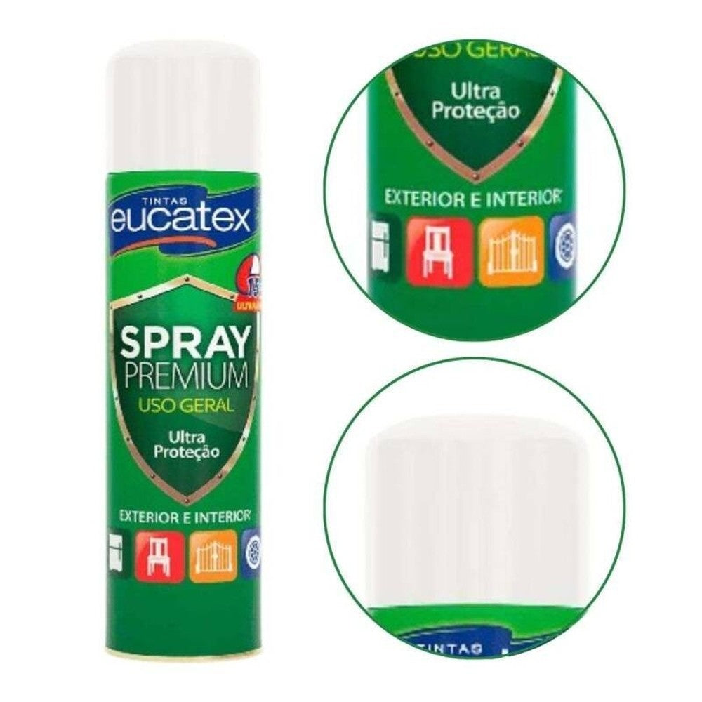 Spray Multiuso Premium Brilhante Eucatex 400ml Branco