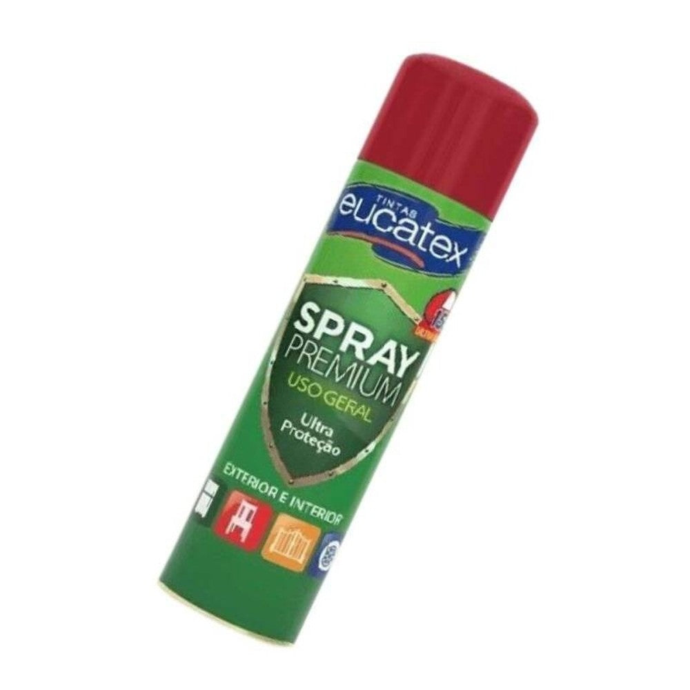 Spray Multiuso Premium Brilhante Eucatex 400ml Vermelho