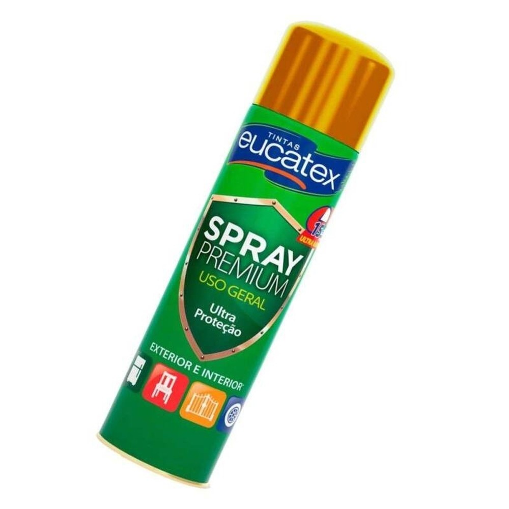 Spray Metalizada Premium Eucatex 400ml Ouro