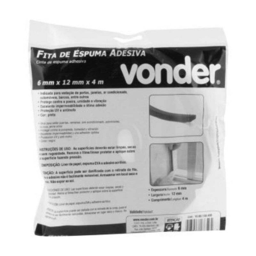 Fita Adesiva Anti-Ruído 6mmx12mmx4m Vonder