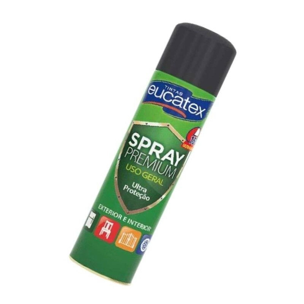 Spray Multiuso Premium Fosco Eucatex 400ml Preto