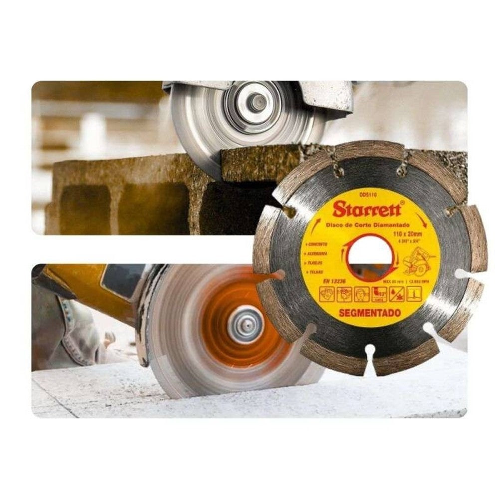 Disco de Corte Diamantado Segmentado 110x20mm DDS110 Starret