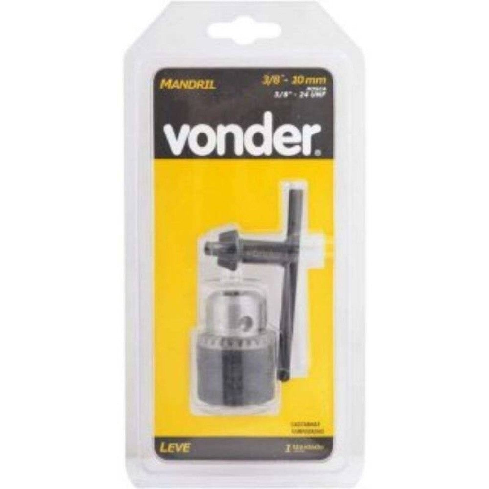 Mandril Leve Com Chave 15 à 10mm - 24 Fios Encaixe 38" Vond