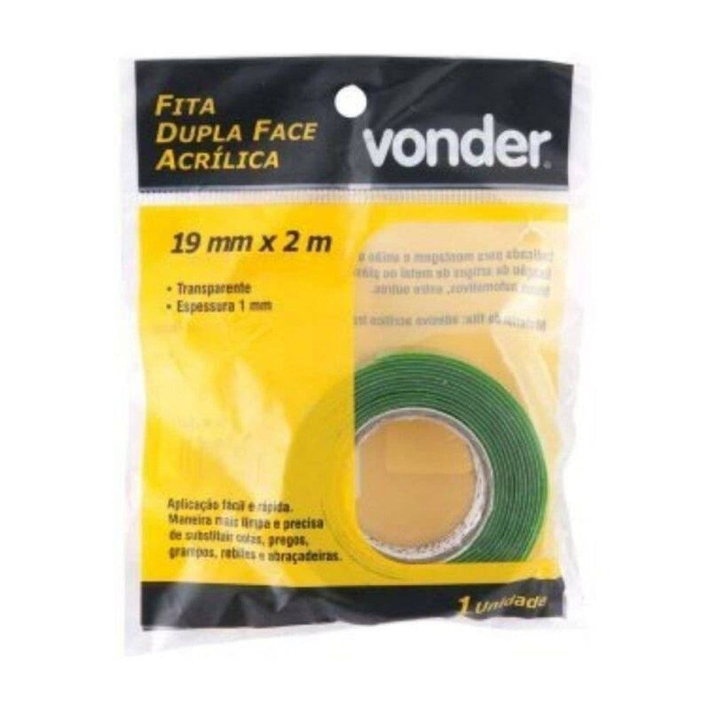 Fita Dupla Face Acrílica 19mmx2m Vonder