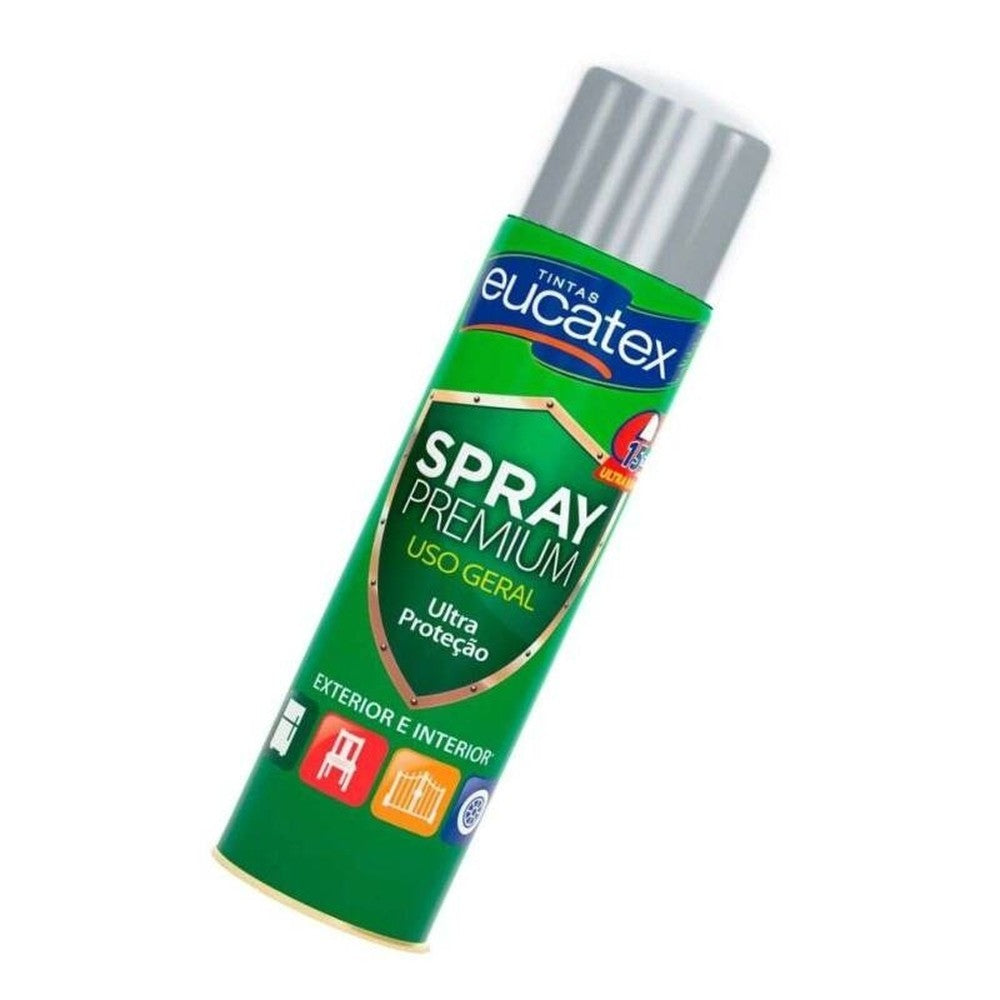 Spray Metalizada Premium Eucatex 400ml Prata