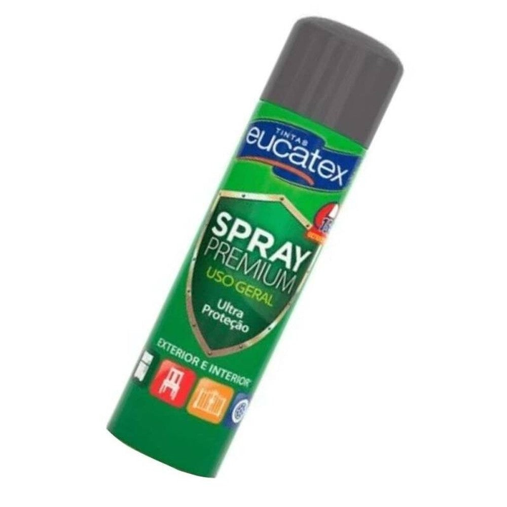 Spray Metalizada Premium Eucatex 400ml Grafite