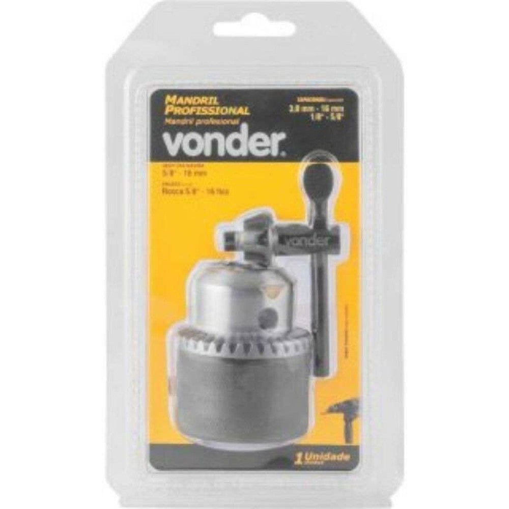 Mandril Profissional Com Chave 30 à 16mm - 16 Fios Encaixe