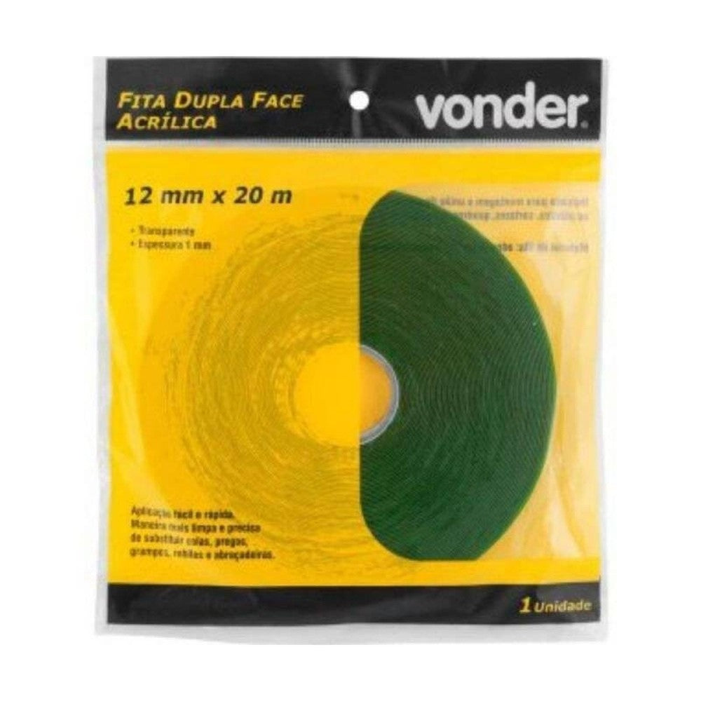 Fita Dupla Face Acrílica 12mmx20m Vonder