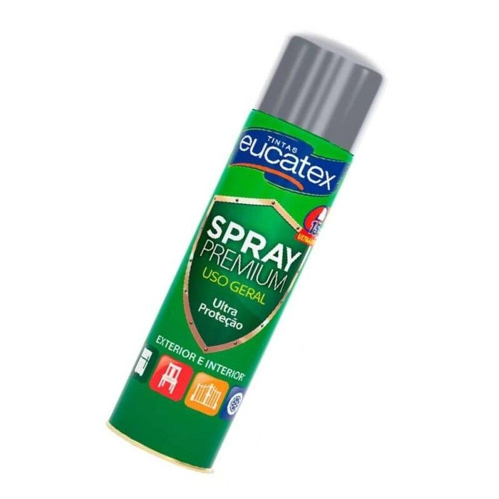 Spray Alta Temperatura Premium Metálica Eucatex 400ml Alumí