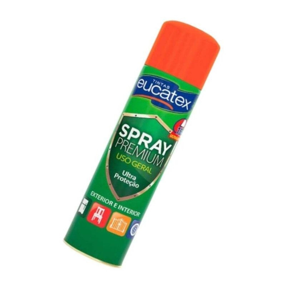 Spray Multiuso Premium Brilhante Eucatex 400ml Laranja