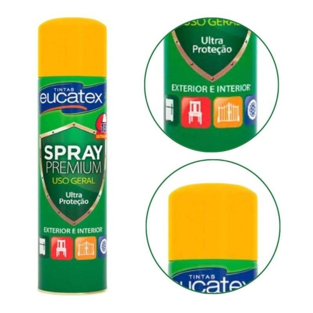 Spray Multiuso Premium Brilhante Eucatex 400ml Amarelo