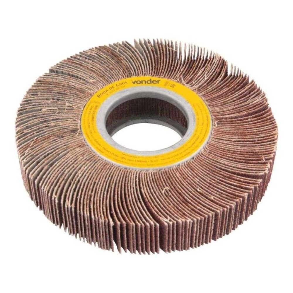 Roda De Lixa 150mm x 25mm Sem Haste Grão 60 Vonder