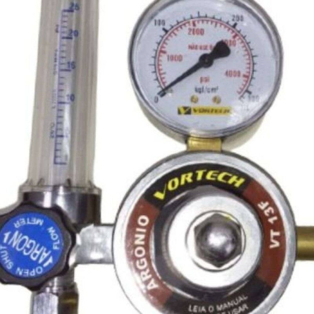 Regulador de Pressão VT-13F Argônio Fluxômetro Vortech