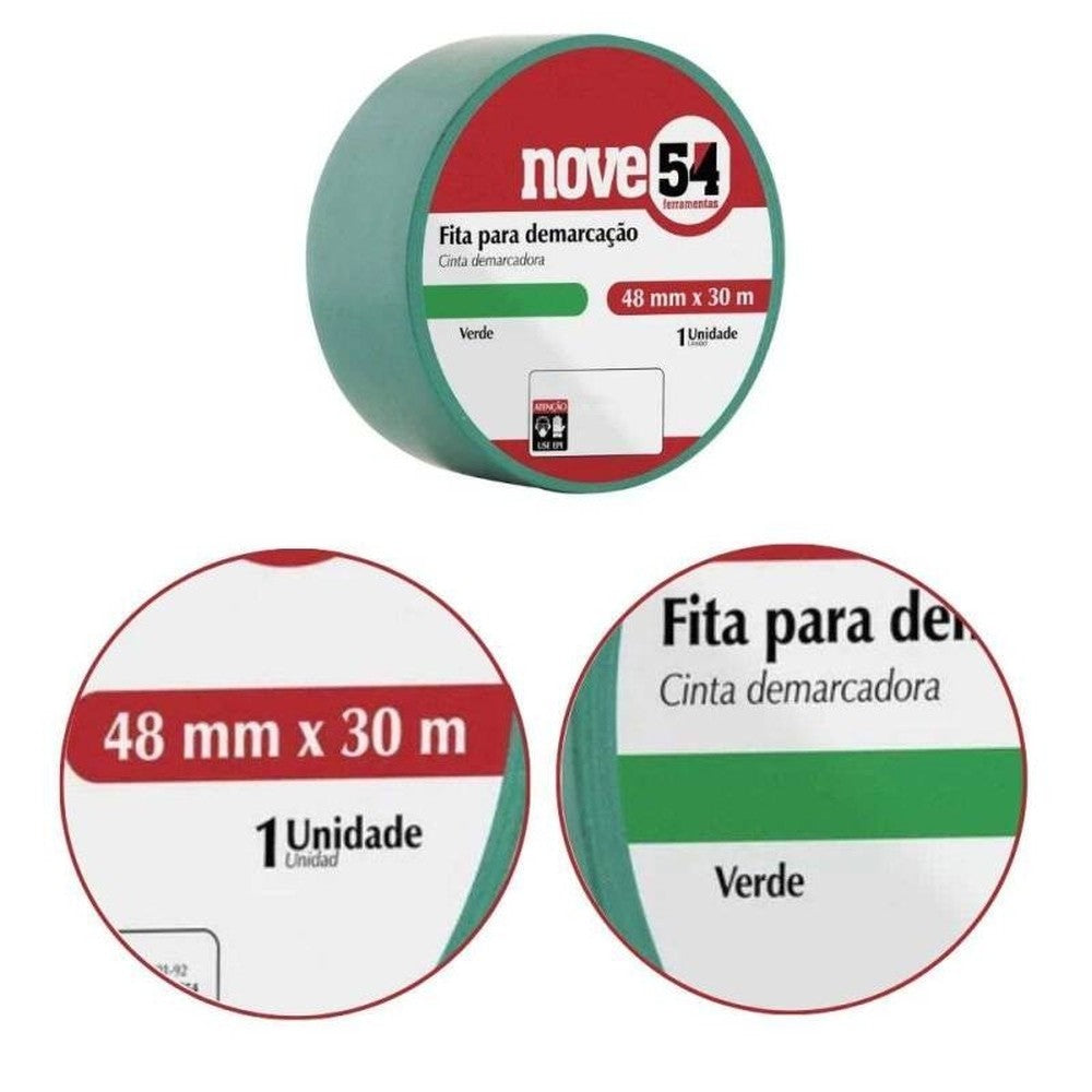 Fita Demarcação de Solo 48mmx30m Verde Nove54