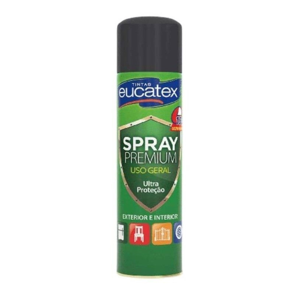 Spray Multiuso Premium Fosco Eucatex 400ml Preto