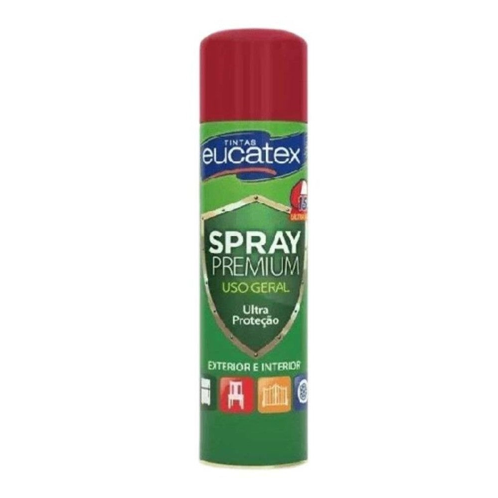 Spray Multiuso Premium Brilhante Eucatex 400ml Vermelho