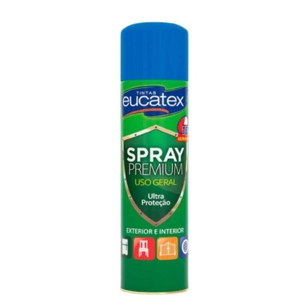 Spray Multiuso Premium Brilhante Eucatex 400ml Azul Claro