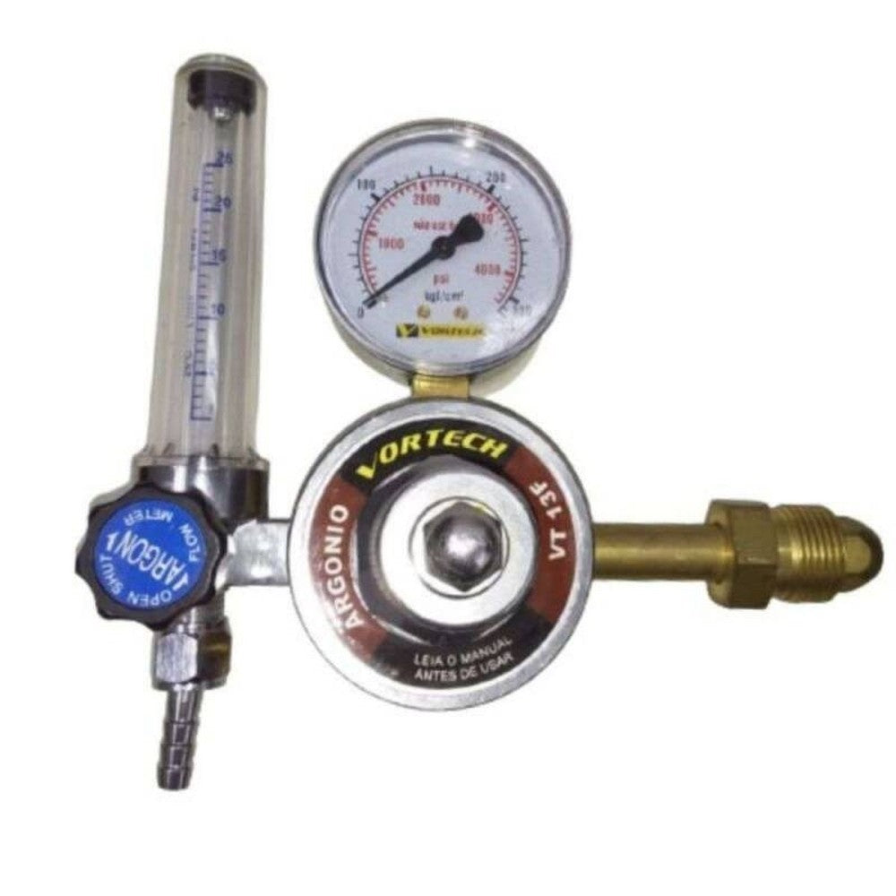 Regulador de Pressão VT-13F Argônio Fluxômetro Vortech