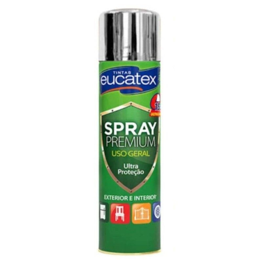 Spray Metalizada Premium Eucatex 400ml Cromada