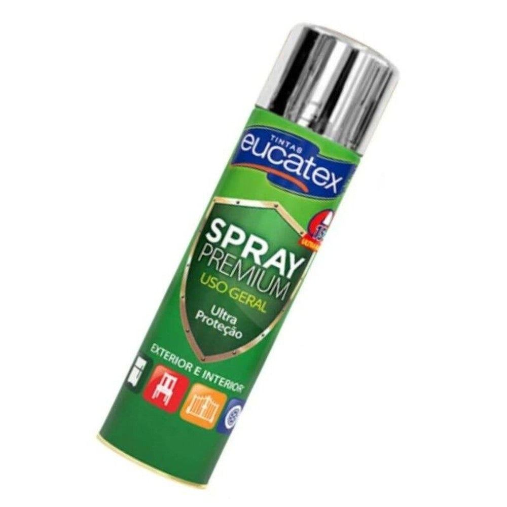 Spray Metalizada Premium Eucatex 400ml Cromada