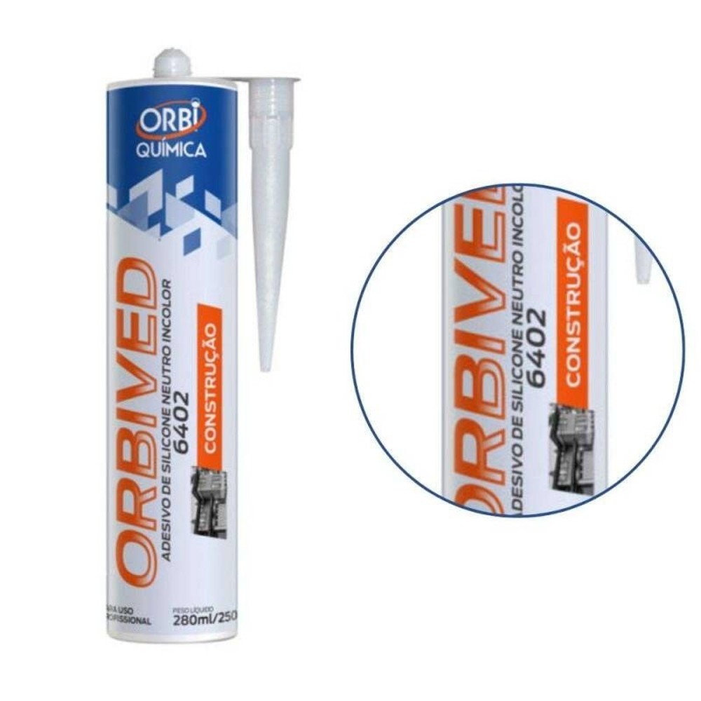 Silicone Neutro Incolor 250 Gramas Orbi