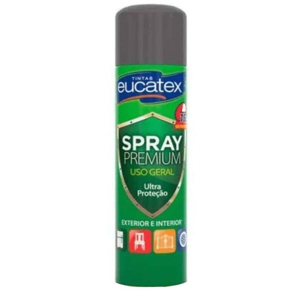 Spray Metalizada Premium Eucatex 400ml Grafite