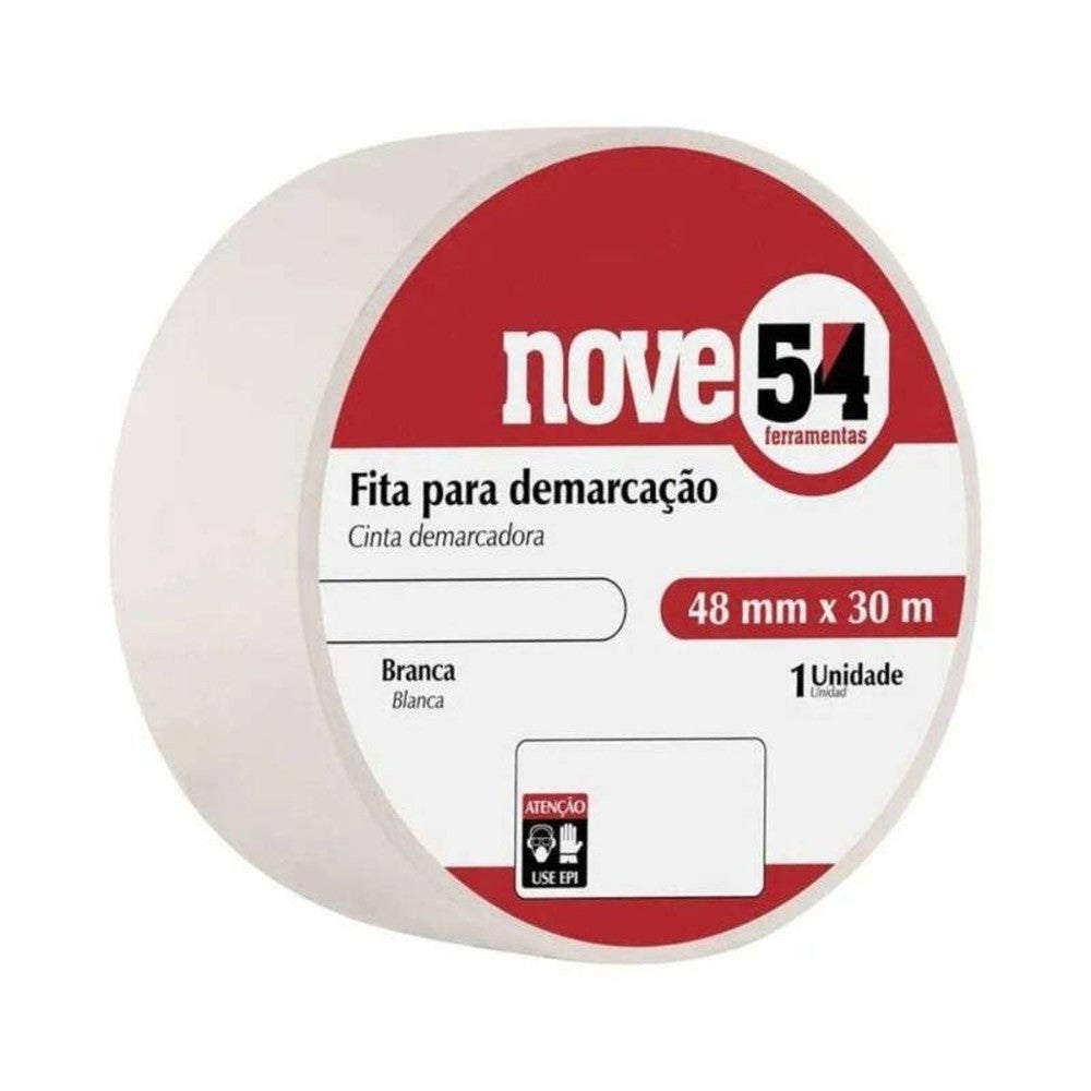 Fita Demarcação de Solo 48mmx30m Branca Nove54