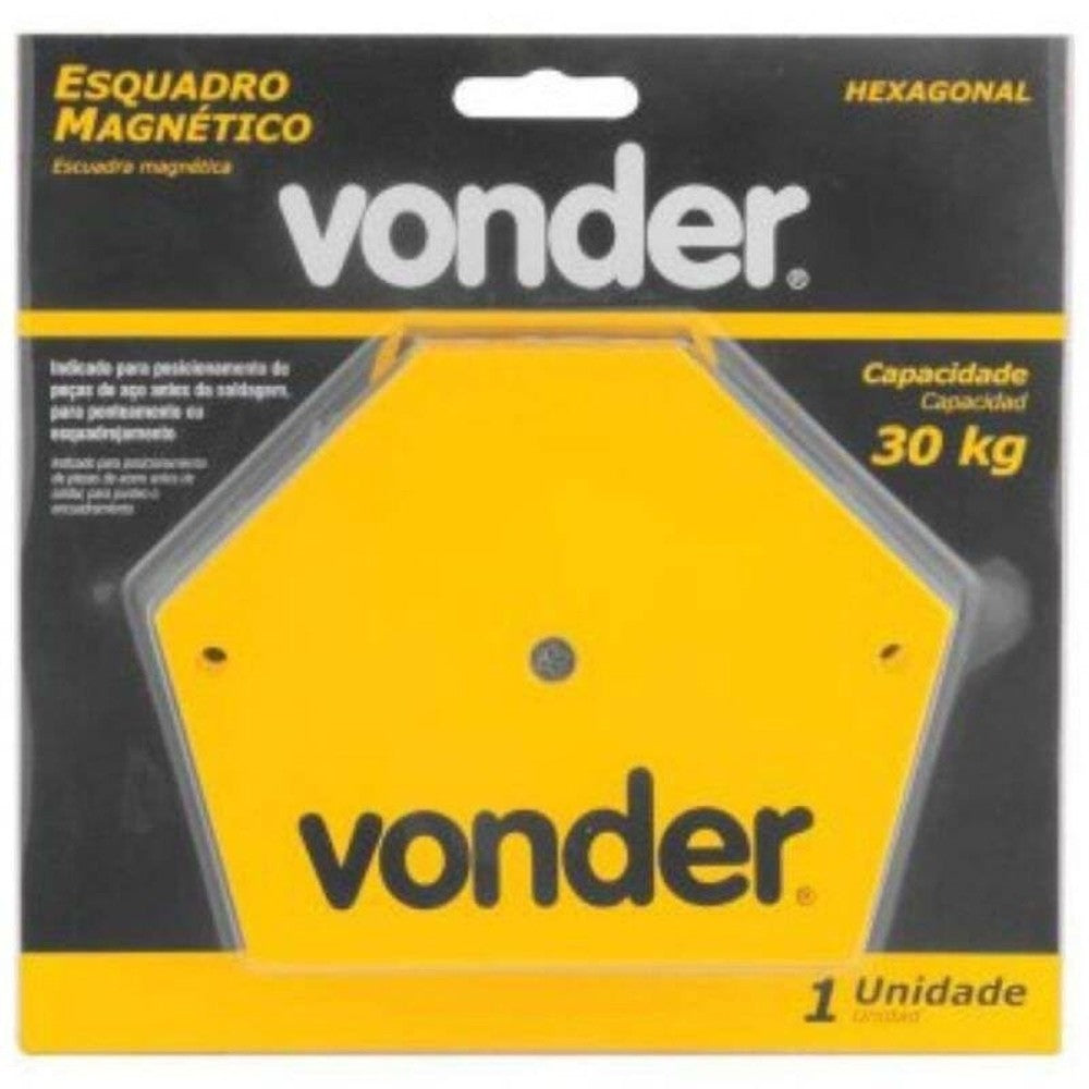 Esquadro Magnético 30Kg Hexagonal Vonder