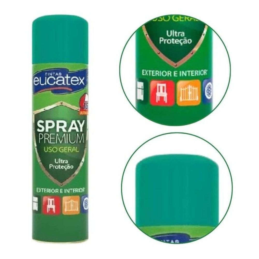 Spray Multiuso Premium Brilhante Eucatex 400ml Verde Claro