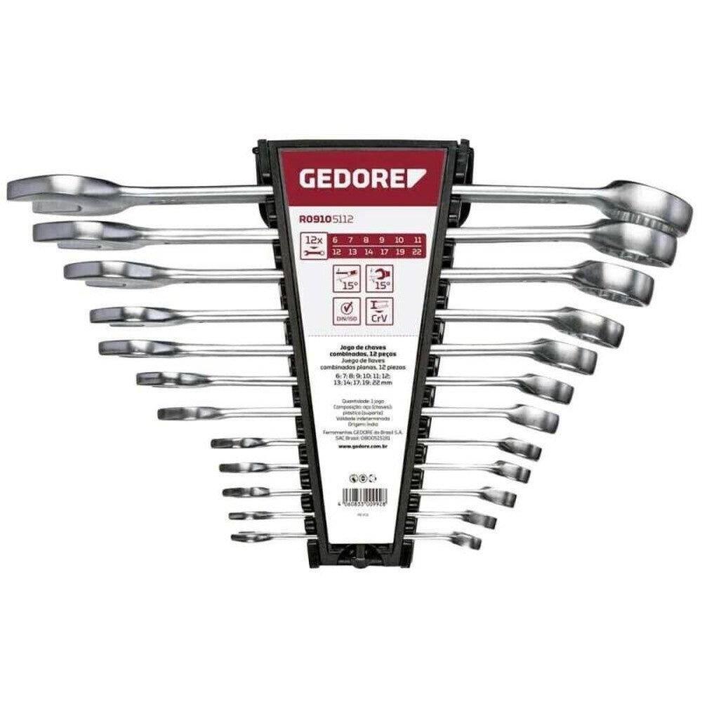 Jogo de Chave Combinada 6 à 22mm 12 Peças Gedore Red