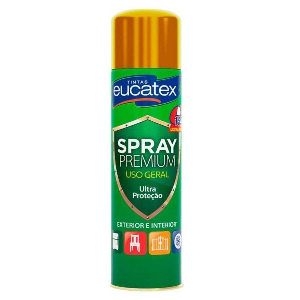Spray Metalizada Premium Eucatex 400ml Ouro