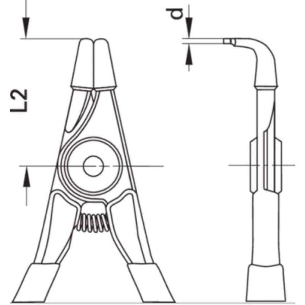 Alicate de Anéis Externo Curvo 9" Gedore