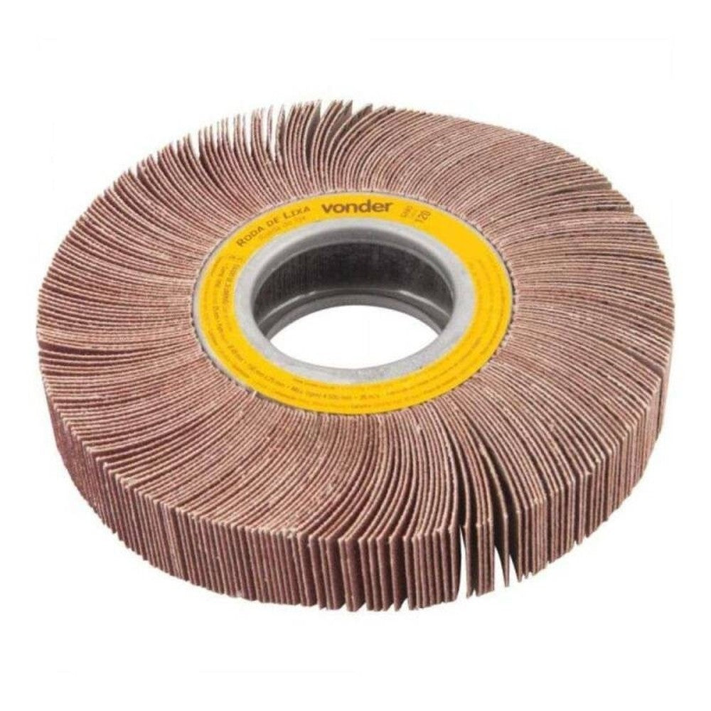 Roda de Lixa 150mm x 25mm Sem Haste Grão 120 Vonder