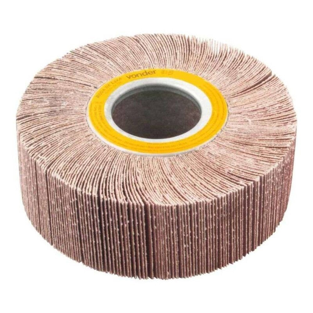 Roda De Lixa 150mm x 50mm Sem Haste Grão 120 Vonder