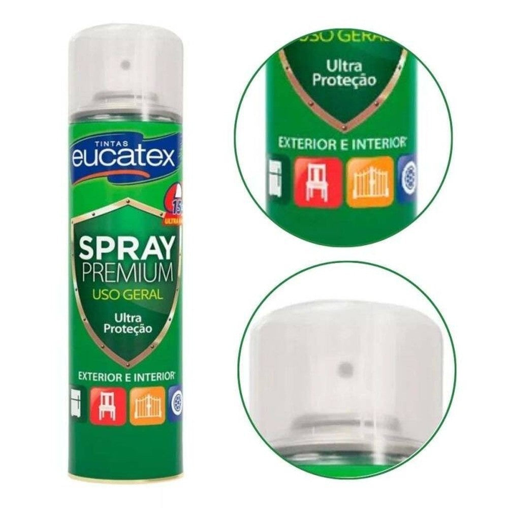 Spray Multiuso Premium Brilhante Eucatex 400ml Verniz Brilha