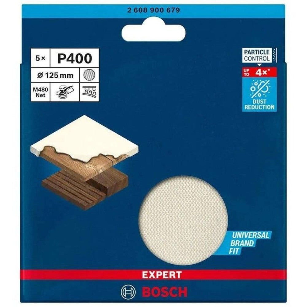 Disco Lixa Velcro 5" (125mm) Grão 400 Com 5 Peças Bosch