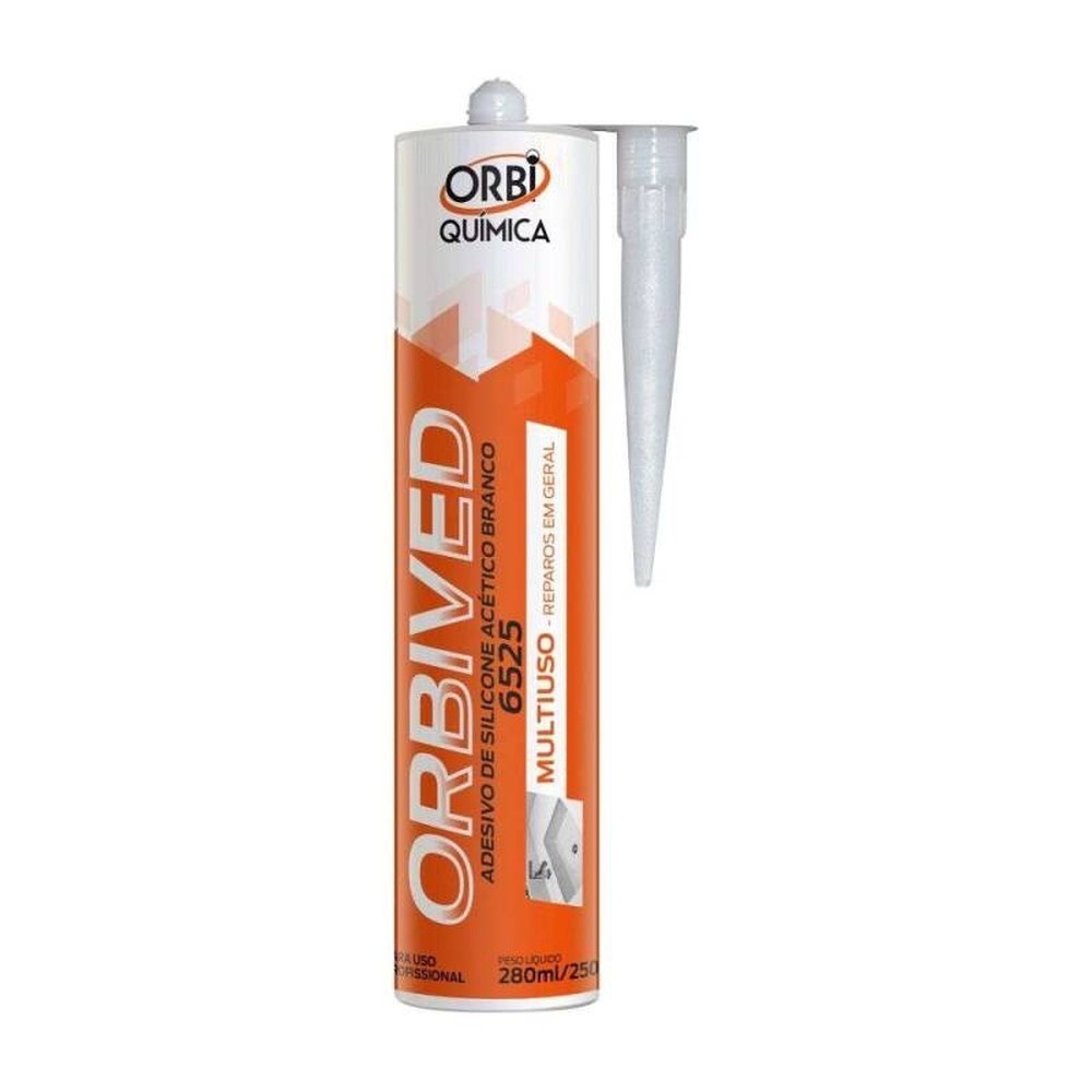 Silicone Acético Branco 250 Gramas Orbi