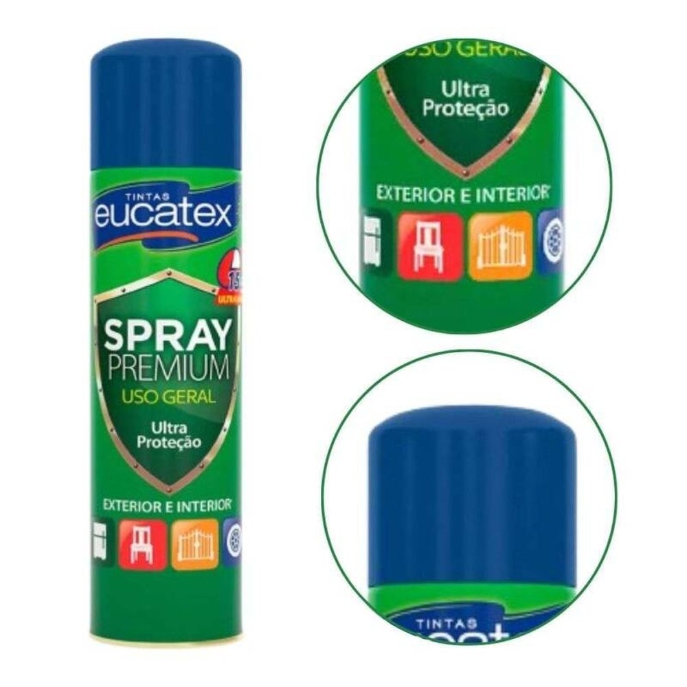 Spray Multiuso Premium Brilhante Eucatex 400ml Azul Escuro
