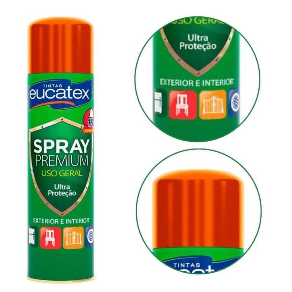 Spray Metalizada Premium Eucatex 400ml Cobre
