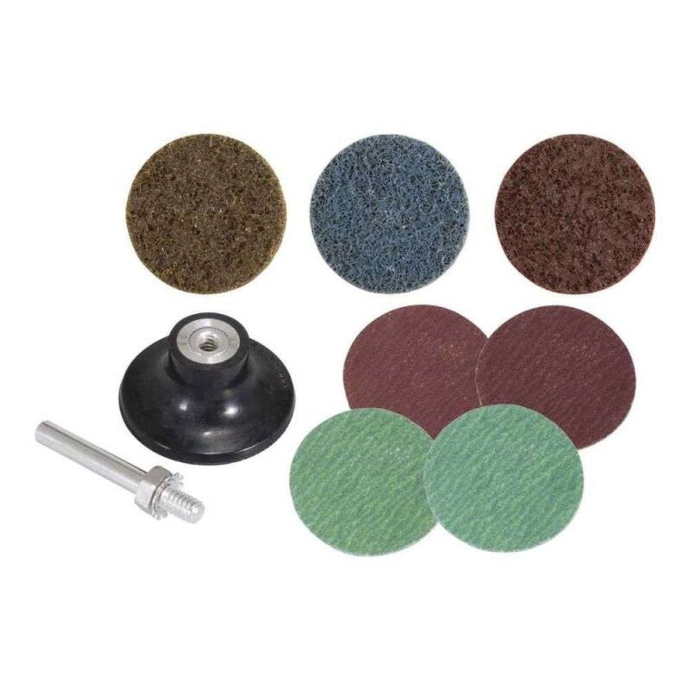 Jogo De Discos De Lixa Com Esponja Abrasiva 50mm 9 Peças Vo